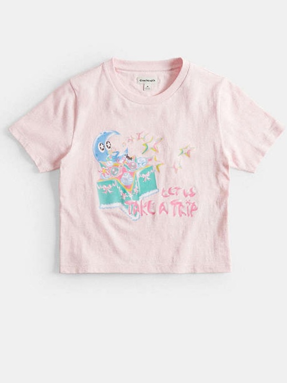 Coachtopia Baby Pink Cropped Graphic T-Shirt